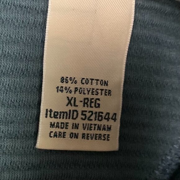 LL Bean Vest Men's XL Blue Lakewashed Double Knit Full Zip Sweatshirt 521644 - Picture 6 of 9